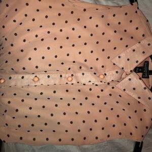 Pink and Black Pocka Dot Dress